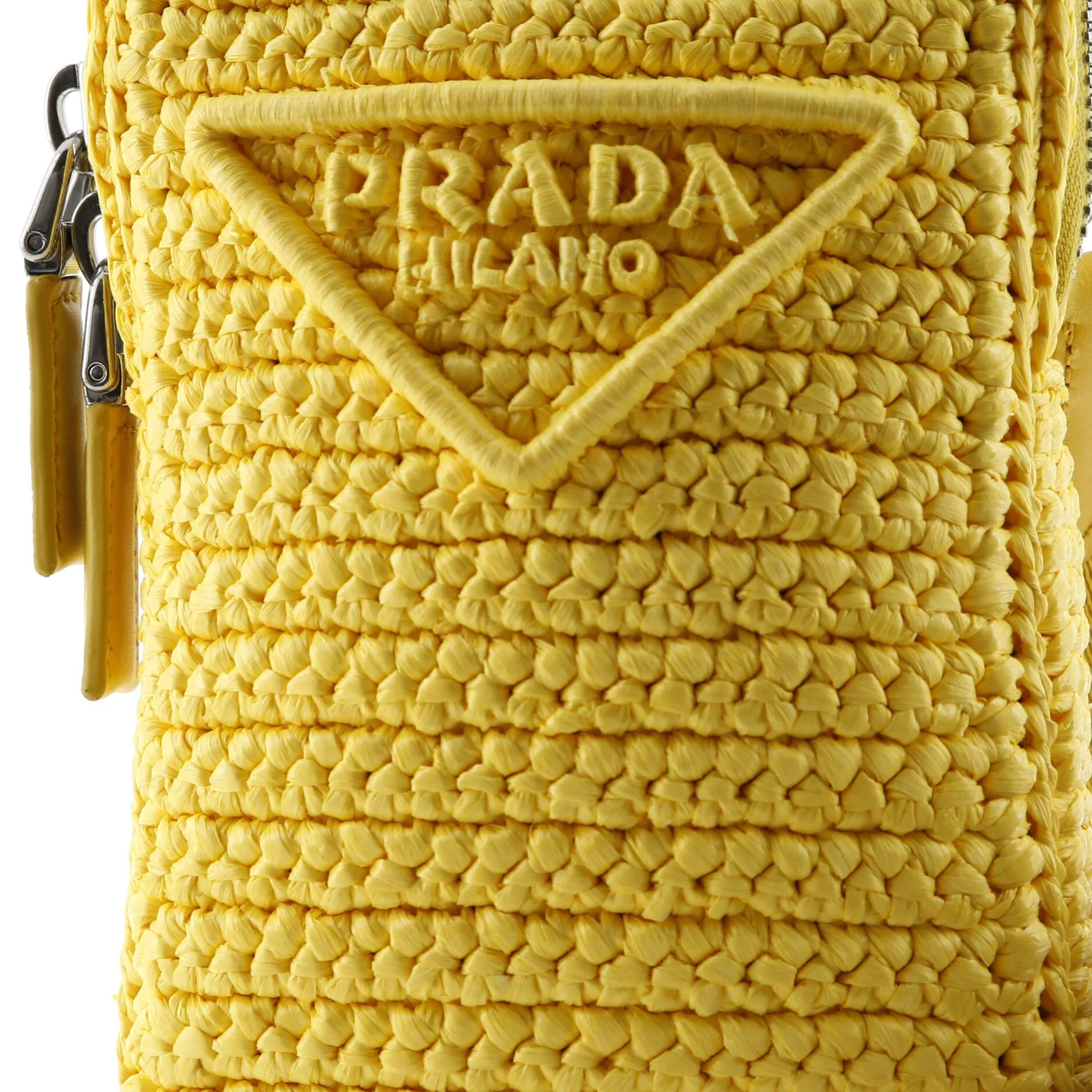 Zip Phone Holder Crossbody Bag Raffia