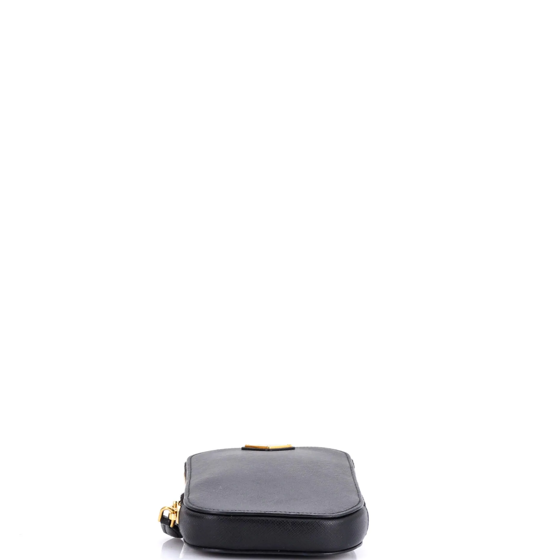 Zip Phone Holder Crossbody Bag Saffiano Leather