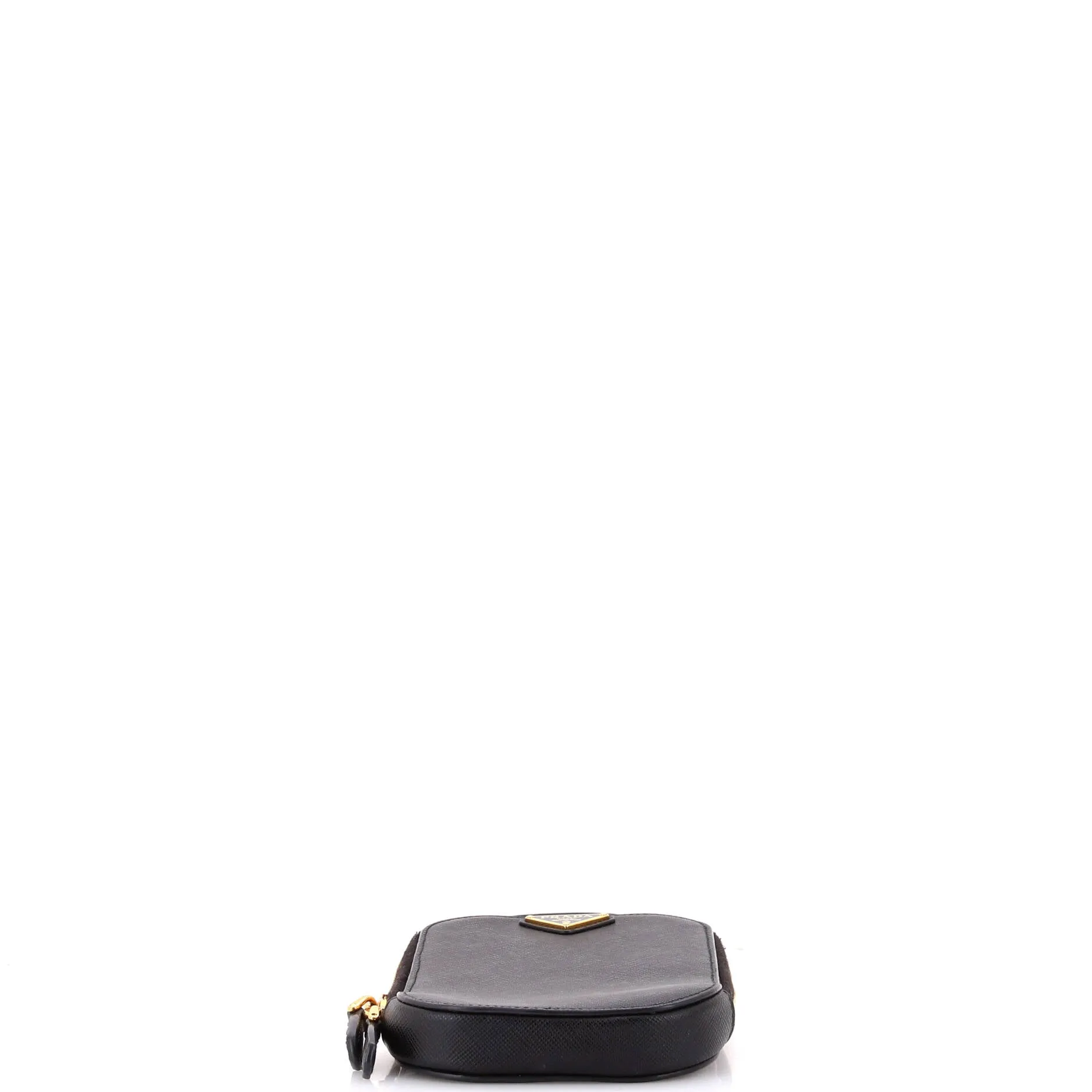 Zip Phone Holder Crossbody Bag Saffiano Leather
