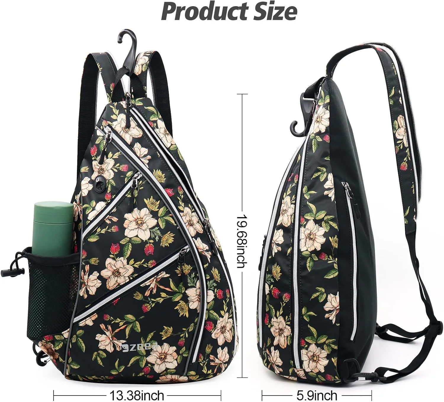 ZOEA Pickleball Bag - Adjustable Backpack with Water Bottle Holder for Men and Women