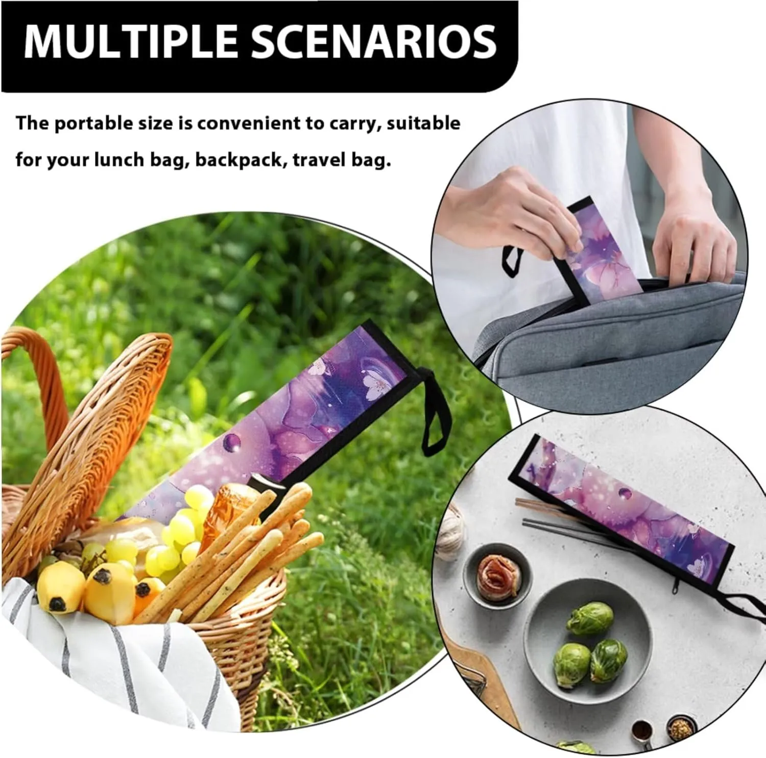 ZOUTAIRONG Cute Mini Lunch Tote for Kids Cherry Blossom Axolotl Lunch Bag Tableware Carrying Bag for Straw Spoon Fork Chopsticks Utensil Holder